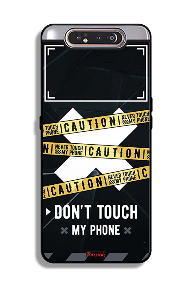 Samsung Galaxy A80 Protective Case Cover Caution Never Touch My Phone