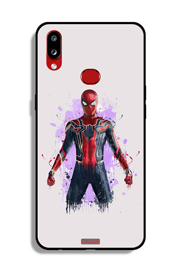 غطاء حماية لهاتف Samsung Galaxy A10s بتصميم العنكبوت الحديدي