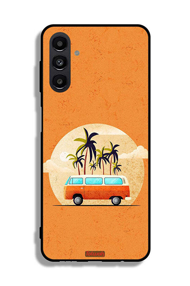 غطاء حماية لهاتف Samsung Galaxy A13 5G بتصميم حافلة فنية