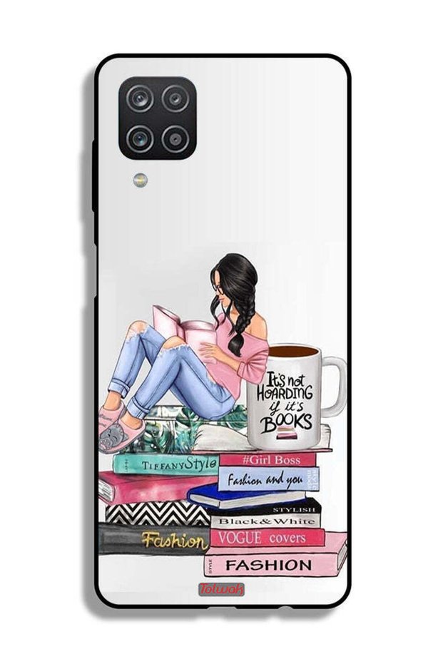 Samsung Galaxy M12 Protective Case Cover Girl And Fashion Books Art