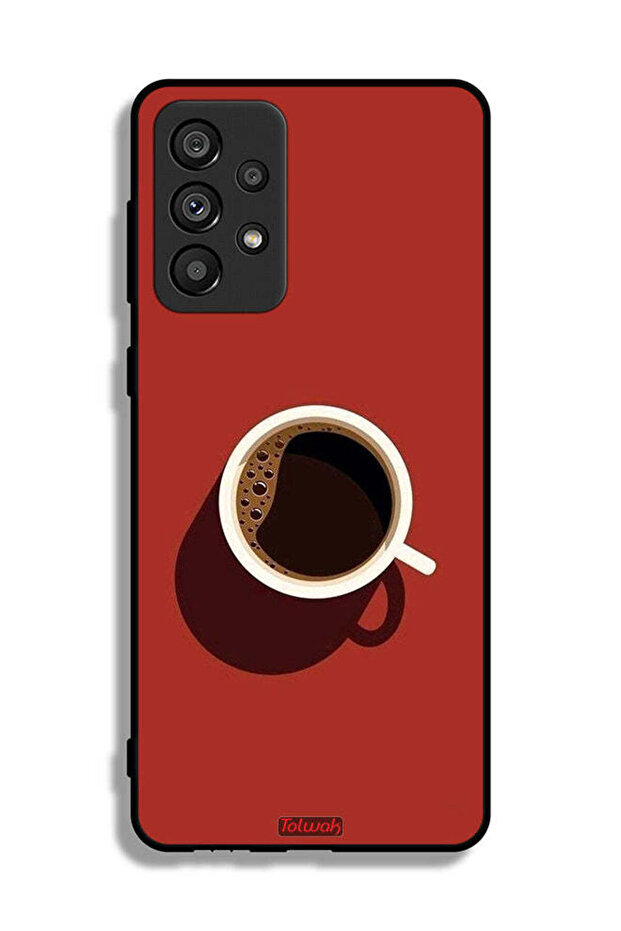 غطاء حماية لهاتف Samsung Galaxy A73 5G بتصميم فنجان قهوة