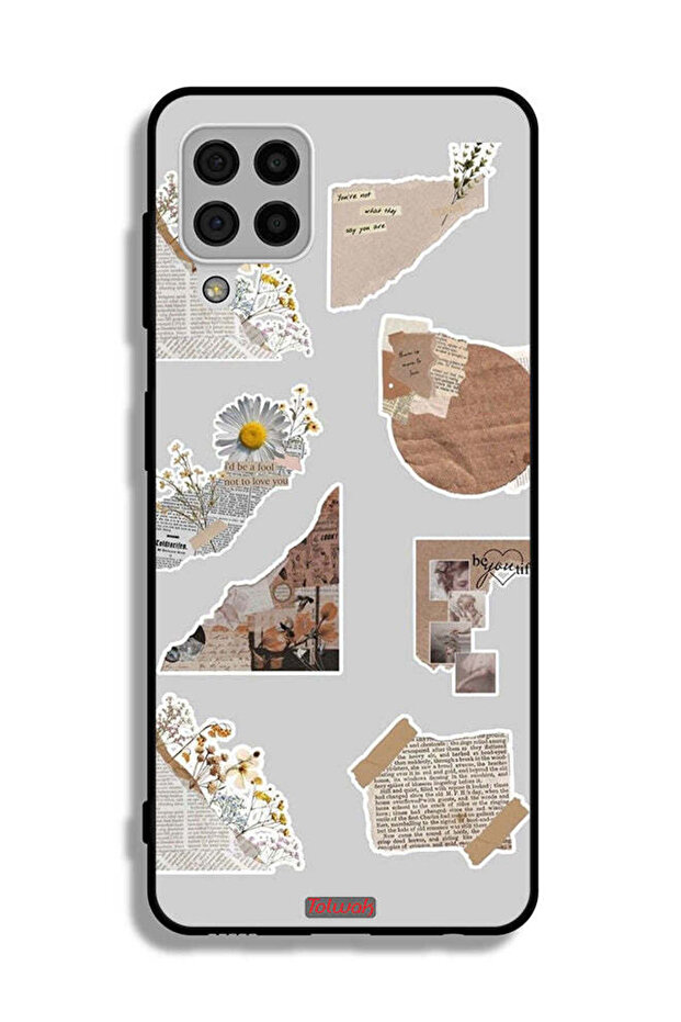 Samsung Galaxy A22 4G Protective Case Cover Pieces Of Paper Stickers