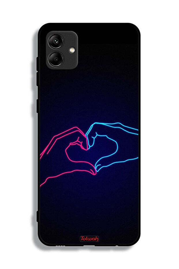 Samsung Galaxy A04 Protective Case Cover Touching Hand Making Heart