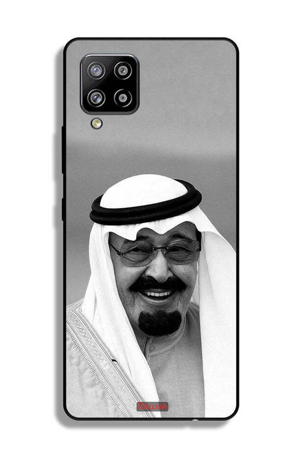 غطاء حماية لهاتف سامسونج جالاكسي A42 5G صورة الملك عبد الله مبتسمًا