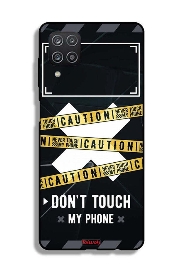 Samsung Galaxy M12 Protective Case Cover Caution Never Touch My Phone