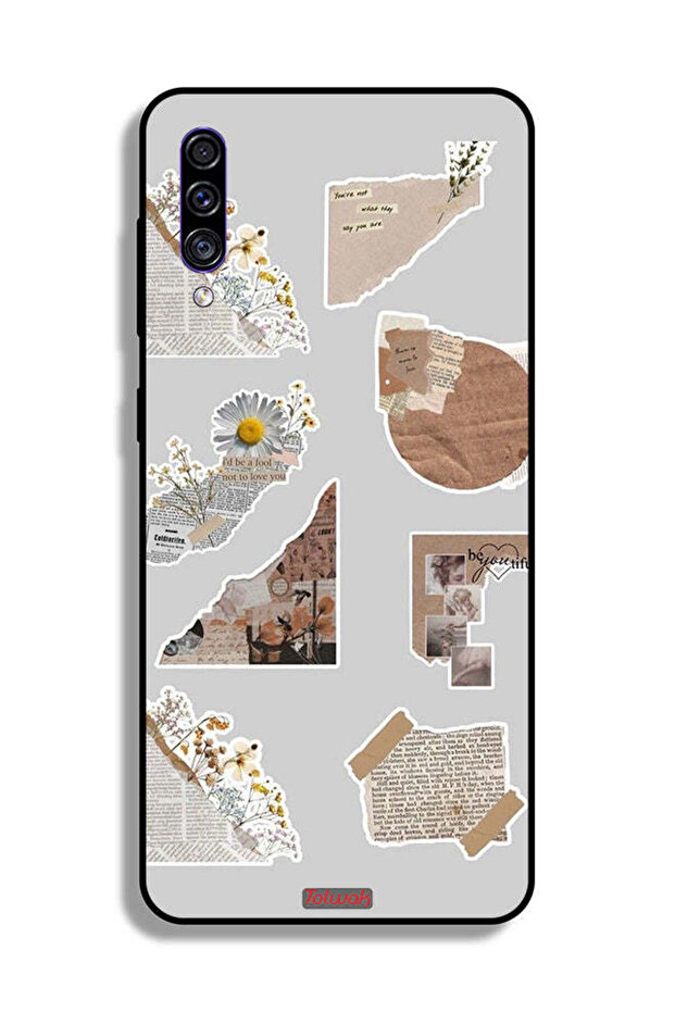 Samsung Galaxy A50 Protective Case Cover Pieces Of Paper Stickers