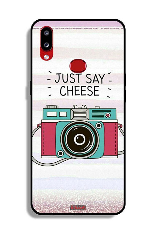 غطاء حماية لهاتف Samsung Galaxy A10s، مطبوع عليه Just Say Cheese