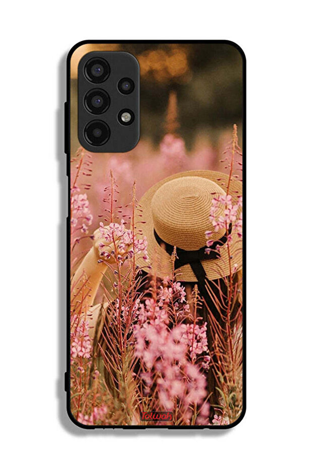 Samsung Galaxy A13 4G Protective Case Cover Hat Girl In Flowers