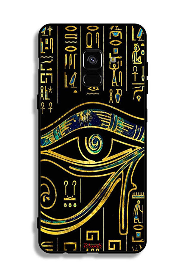 غطاء حماية لهاتف Samsung Galaxy A8 Plus (2018) مع رسمة عين