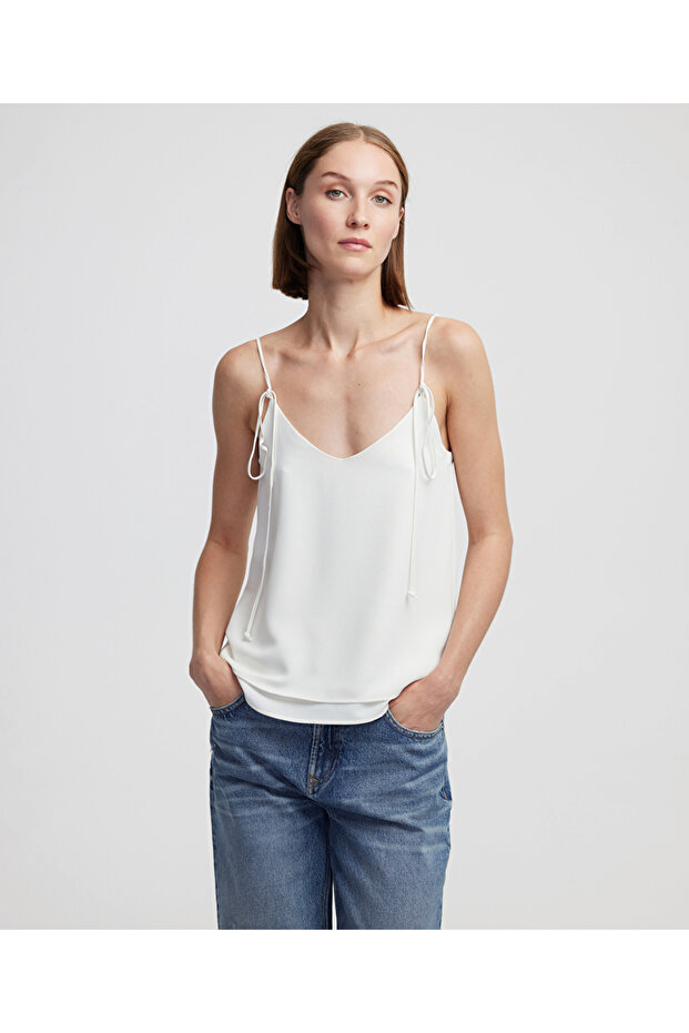 Çift askılı viskoz bluz - 1