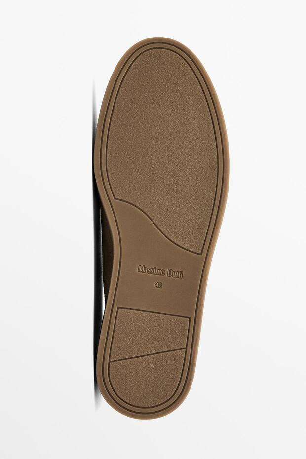 Bantlı kalın süet makosen - 6