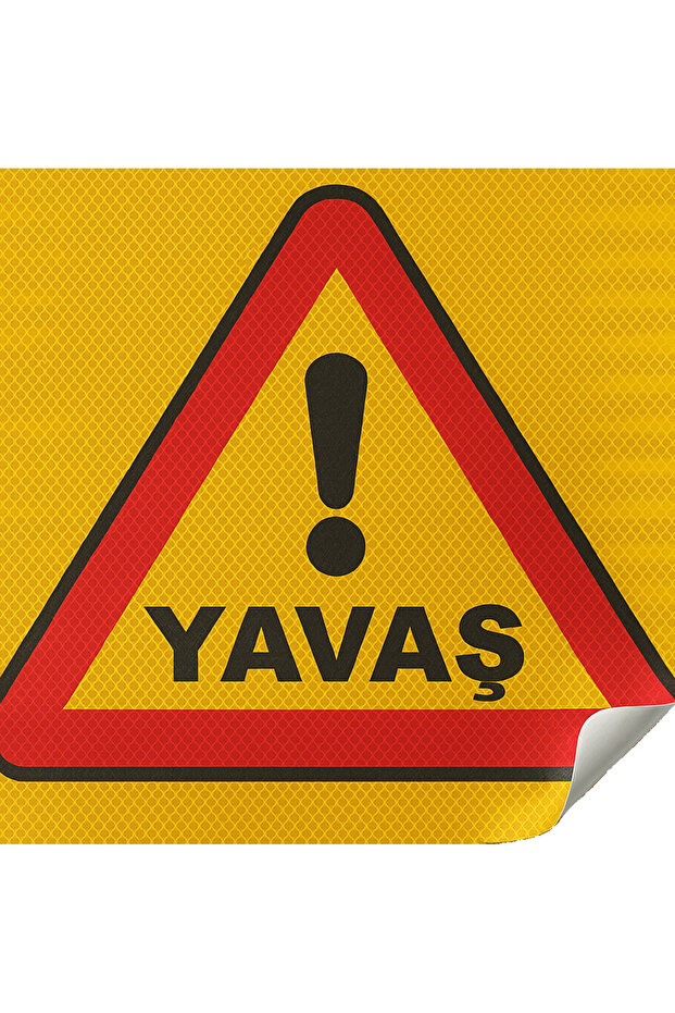 Slow Warning Sticker (40X35 cm) 1 Piece