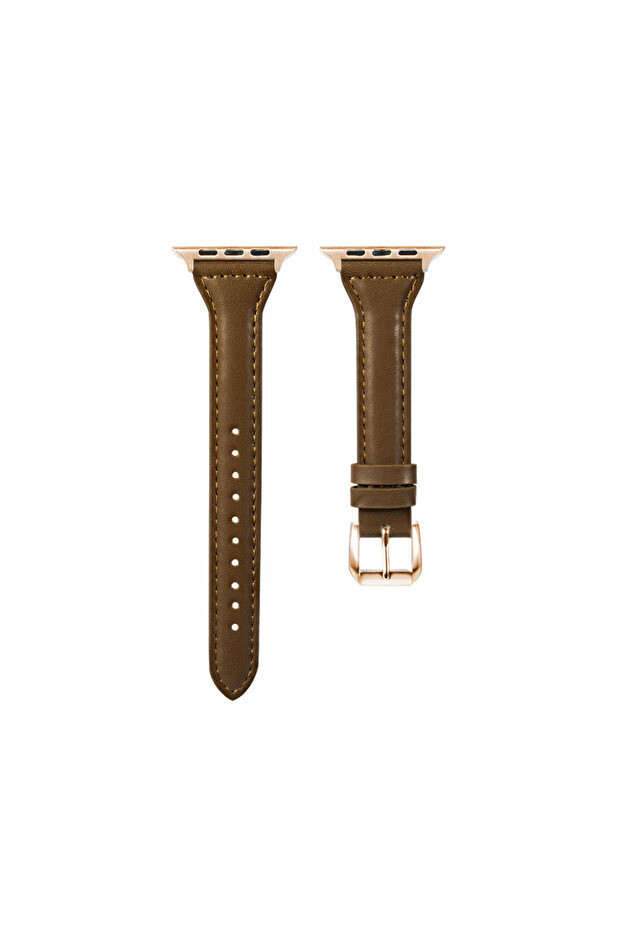 Apple Watch 41mm / 40mm / 38mm | Slim Leather Bands |Brown