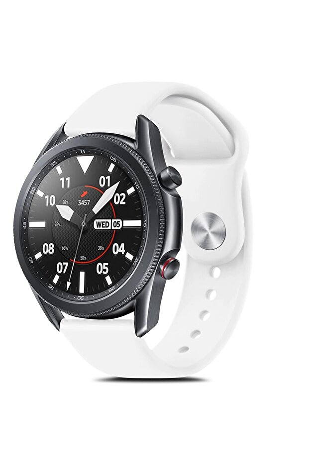 Silicone Bands for Samsung Galaxy Watch 3 45mm/Galaxy Watch 46mm/Gear S3 Frontier/Classic -White