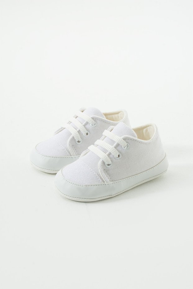 First Step Non-Slip Sole Lace-Up Glitter Detail Comfortable Baby Girl Shoes Booties