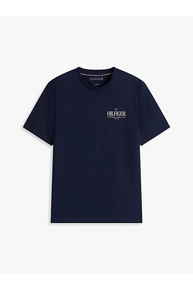 HILFIGER STACK TEE Erkek Mavi T-shirt MW0MW39355DW5 - 5