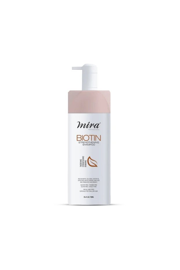 Mira Biotin Strengthening Shampoo Lotion, 750ml for Adults with Hair Loss or Thinning Hair
