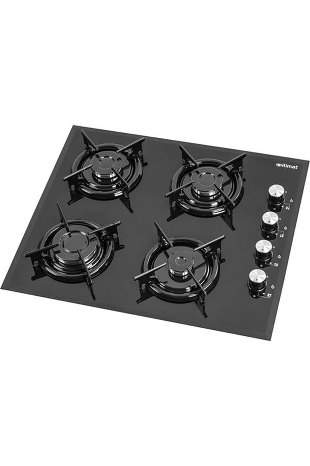 SET ÜSTÜ CAM OCAK SİYAH DOĞALGAZLI 8mm' lik KALIN CAMLI , KALİTELİ CAM OCAK - 1