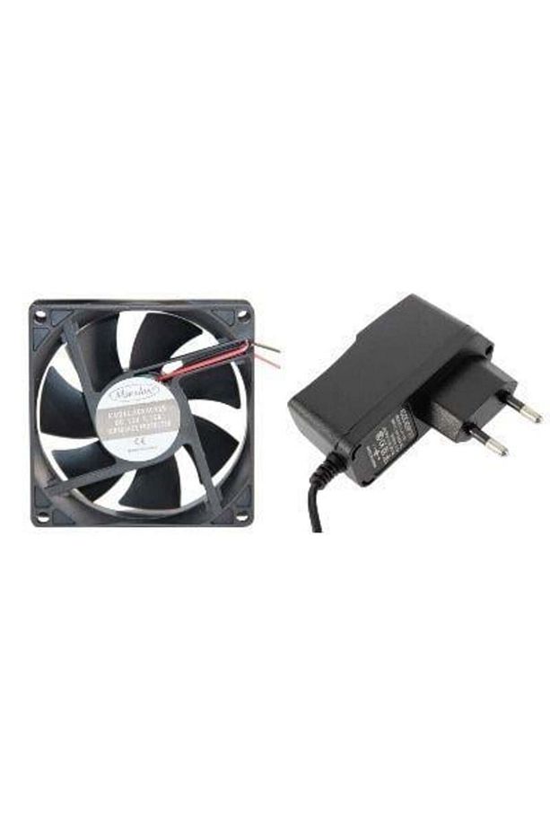 Kuluçka Makinesi Seti - 2 Parça - 12V Adaptör - 80x80mm Fan - 1
