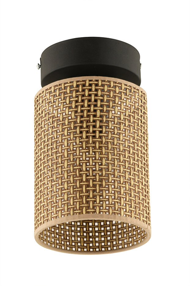 Nisa Luce Zenno Hasır Plafonyer avize-kahve - 3