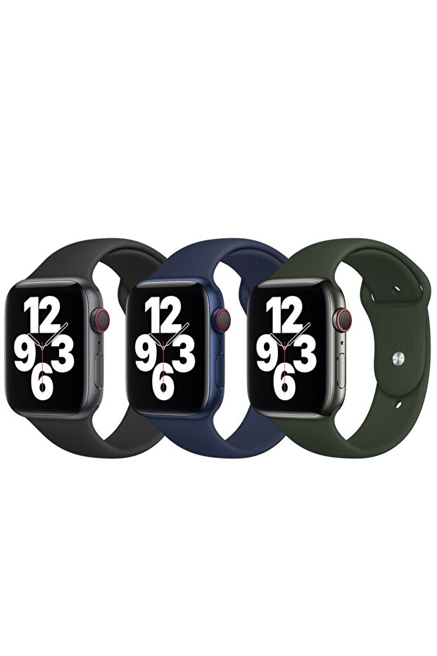 Pack 3 Sport Bands For Apple Watch Band 42mm 44mm 45mm 49mm Men Women