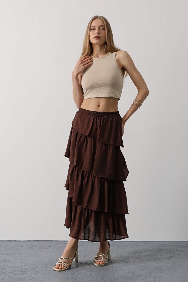 Layered Cut Long Skirt
