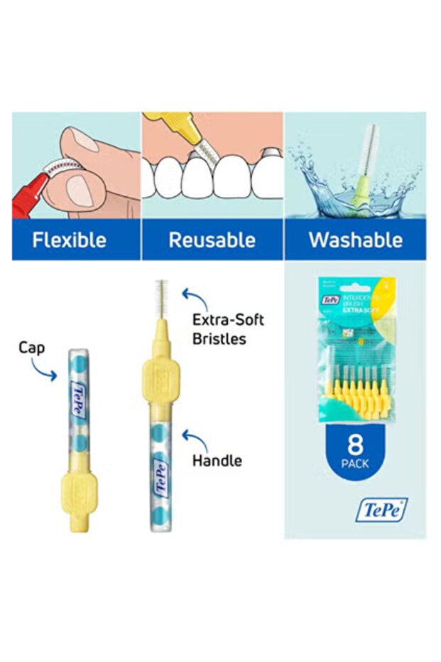 فرشاة واجهة ناعمة للغاية باللون الأصفر 0.7 ملم T114 - 2
