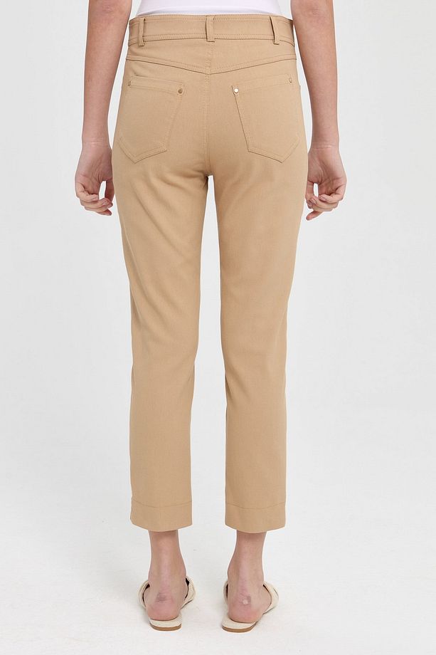 Dar Paça Kanvas Pantolon Camel - 5