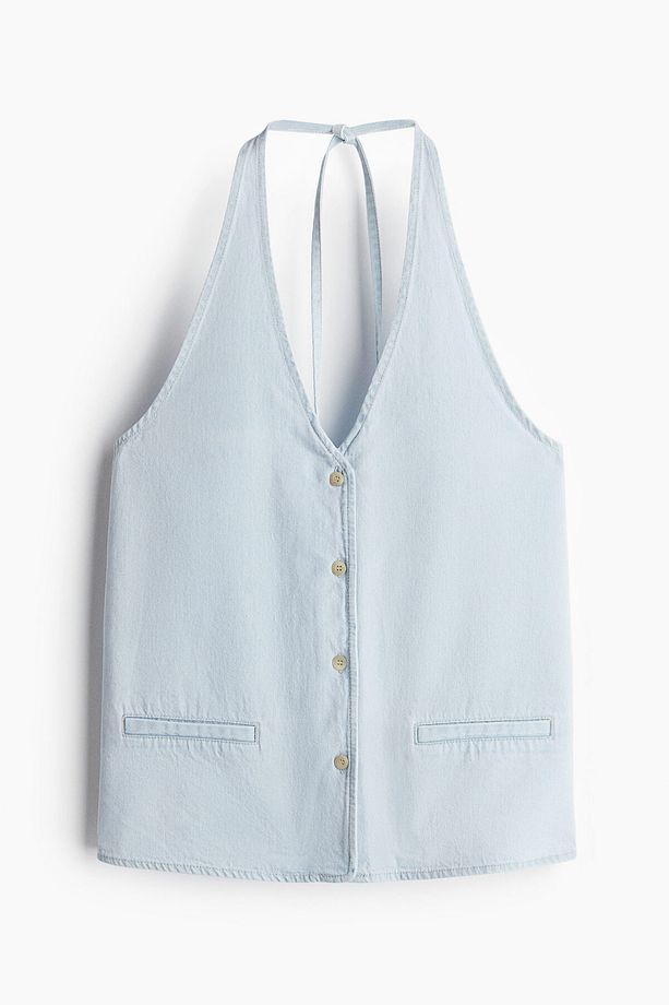 Halter Yaka Kot Yelek - 5