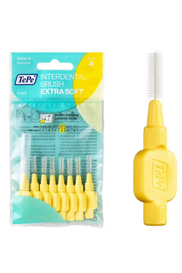 فرشاة واجهة ناعمة للغاية باللون الأصفر 0.7 ملم T114 - 1