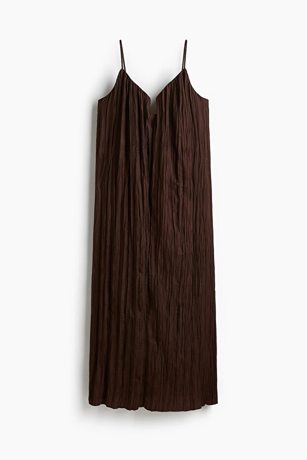 Askılı Krinkle Elbise - 3
