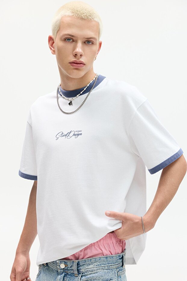 Kontrast fitilli STWD tişört - 2