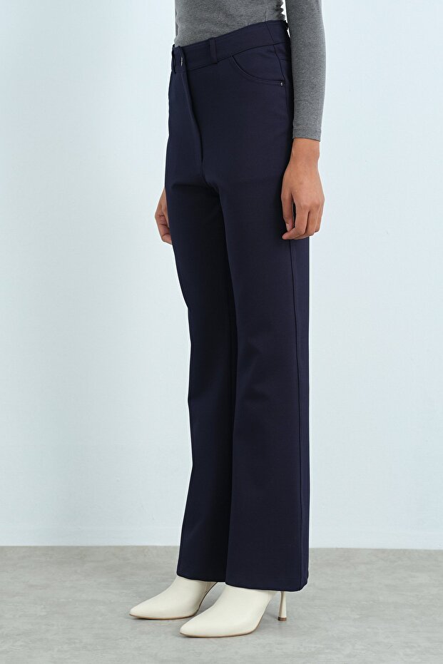 İspanyol Paça Pantolon Lacivert - 2