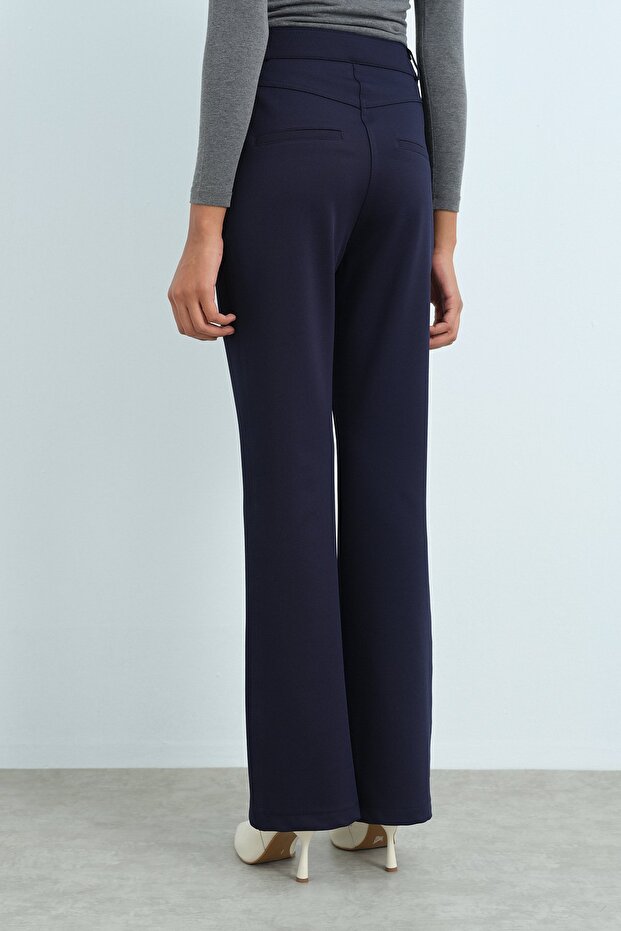 İspanyol Paça Pantolon Lacivert - 3