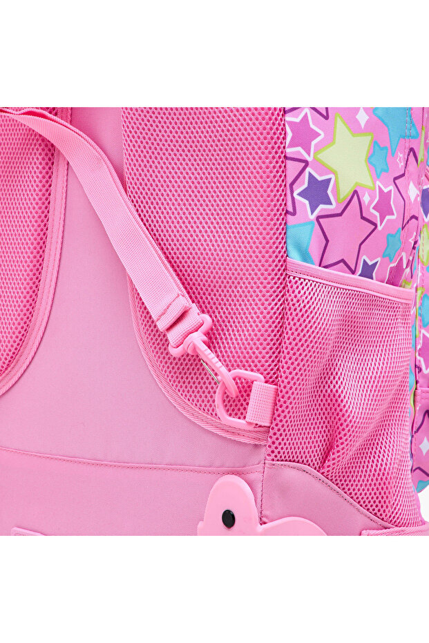 -O Unicorn Print Trolley Backpack with Retractable Handle and Pom-Pom Charm - 32x22x47 cms - 6