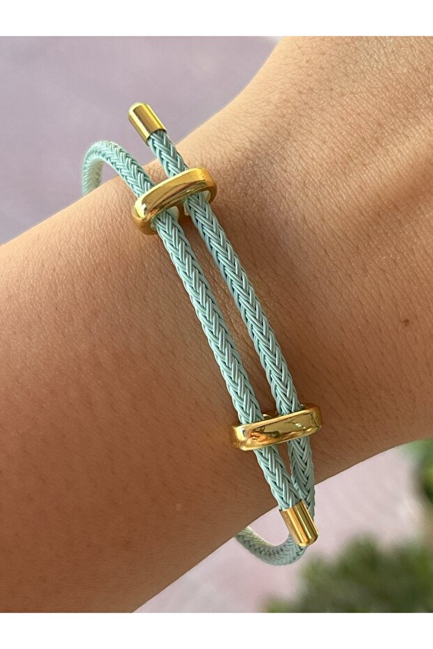 Adjustable Wicker String Bracelet - 1