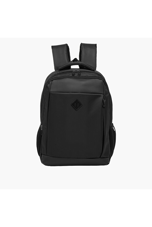Tech Solid 18-Inch Backpack with Adjustable Shoulder Straps and Zip Closure - 46x32x16 cms