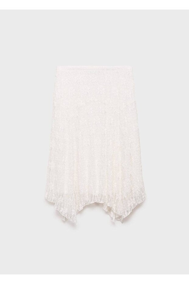 Dantelli midi etek - 3