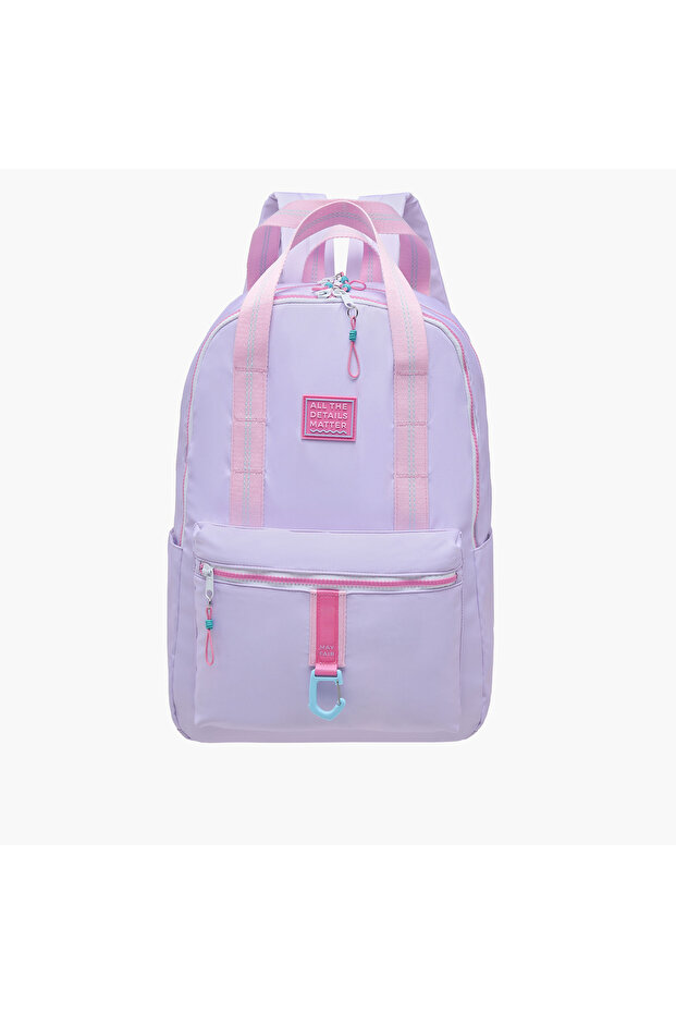 Colourblock Backpack with Adjustable Shoulder Straps - 45x31x17 cm