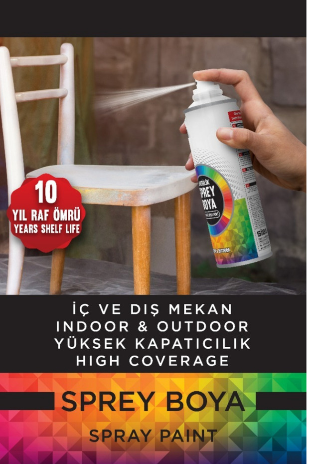 Akrilik Sprey Boya Floresan Sarı 400 ml - 4