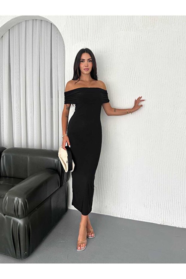 Rochie lungă cu guler Madonna - 1