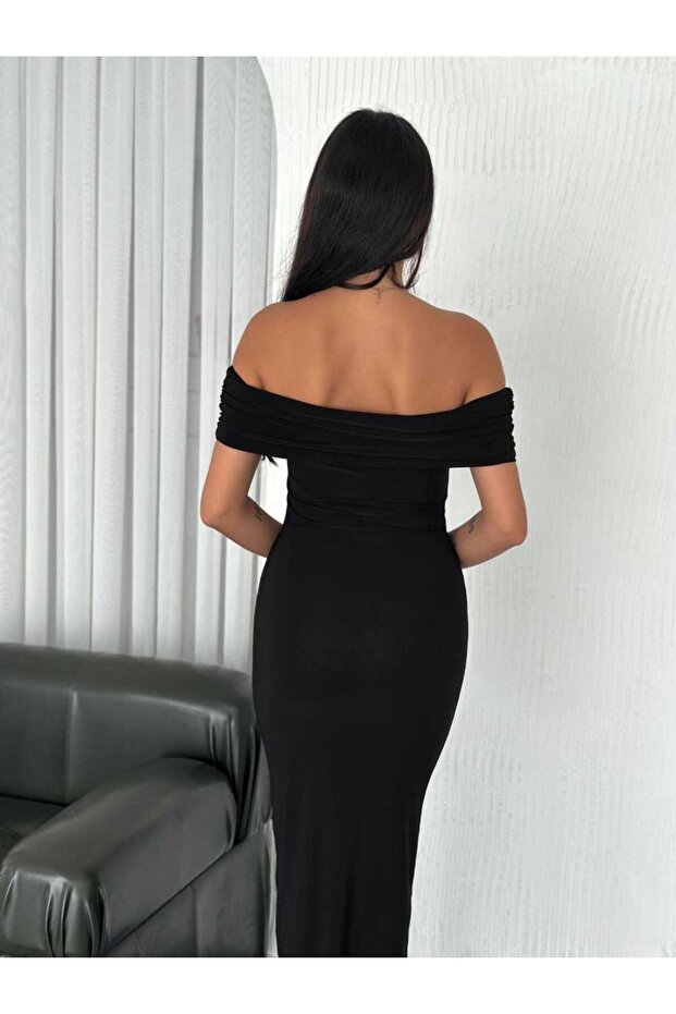 Rochie lungă cu guler Madonna - 4