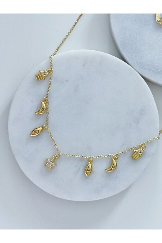 ÇELİK ŞANS CHARM KOLYE - 1