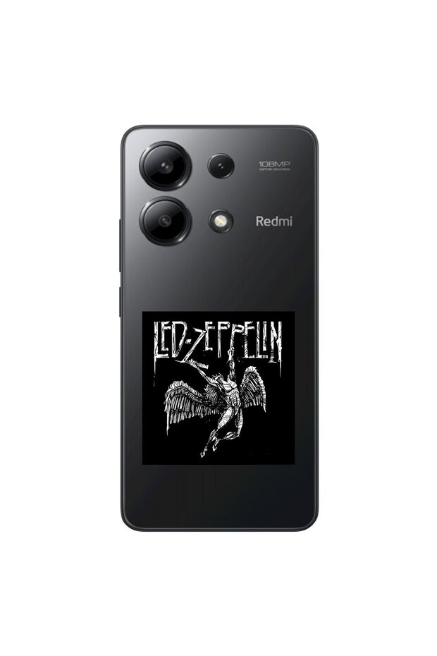 حافظة شفافة متوافقة مع هاتف Xiaomi Redmi Note 13 بتصميم Led Zeppelin