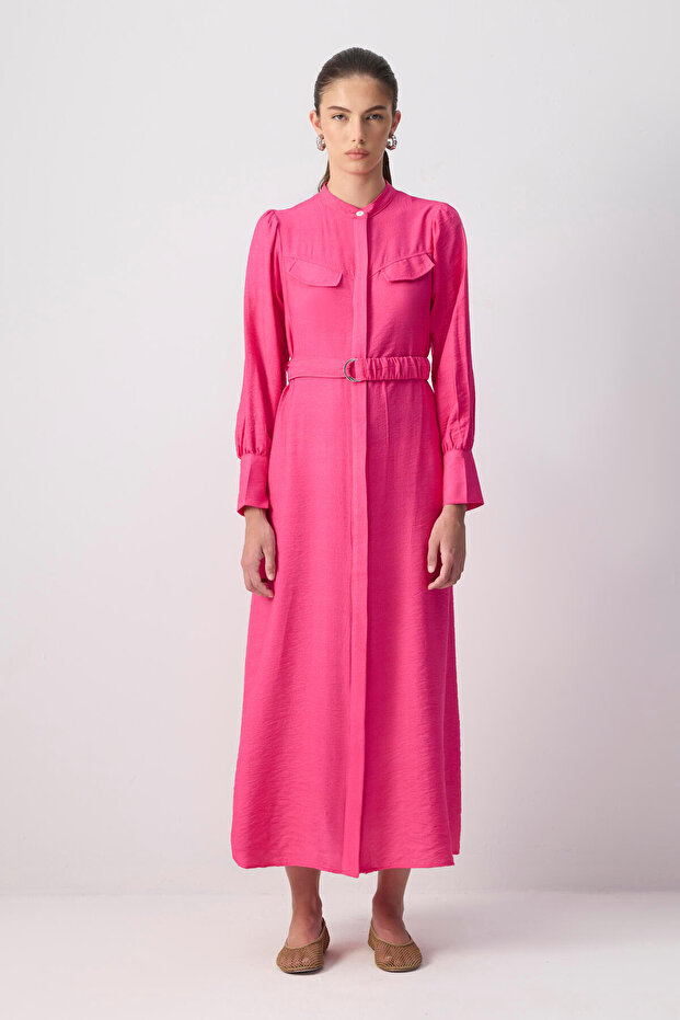 Belted Viscosa Dress