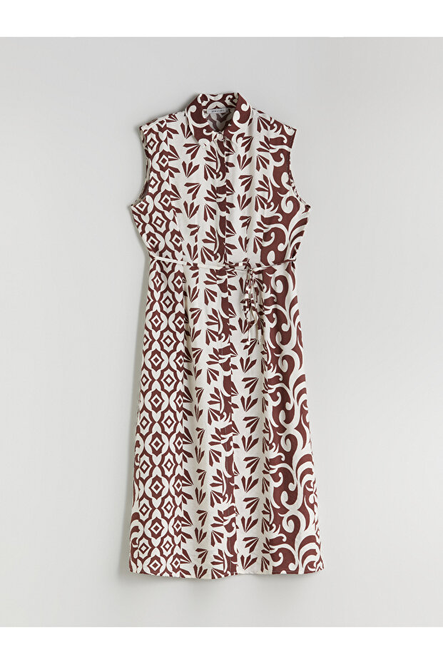 Gemustertes Hemdkleid - 1