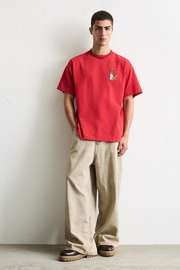 Ay Carmela işlemeli t-shirt - 4