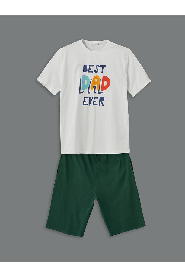 Standart Kalıp Erkek Şortlu Pijama Takımı - 5