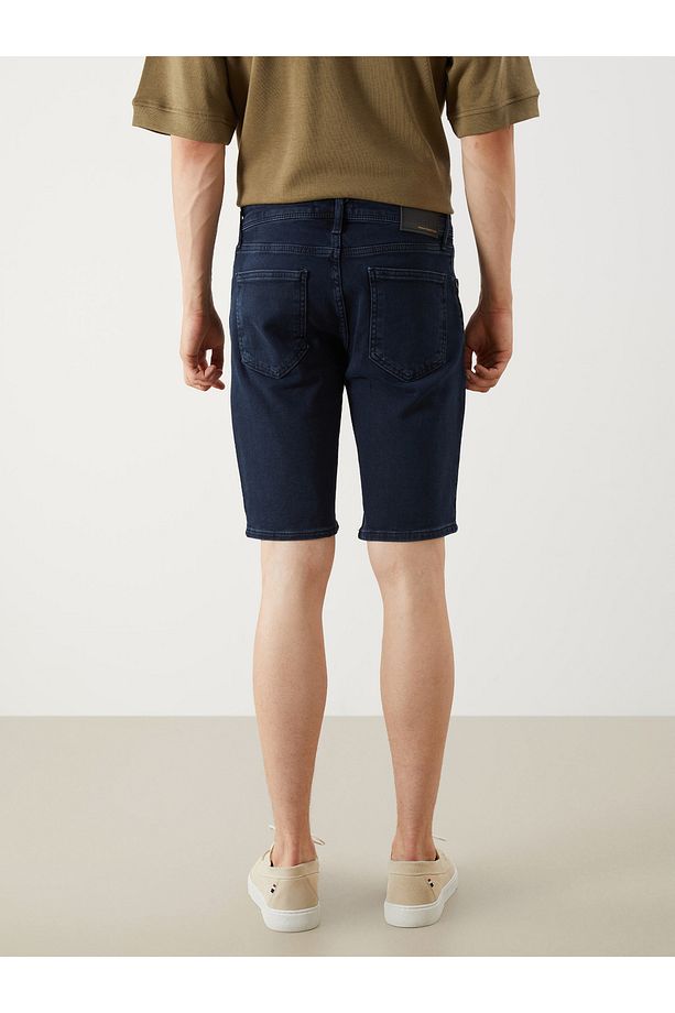 Slim Fit Erkek Jean Şort - 4