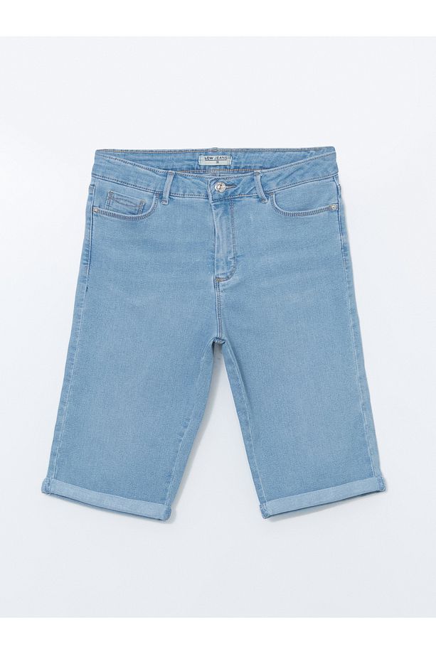 Dar Fit Kadın Jean Şort - 5
